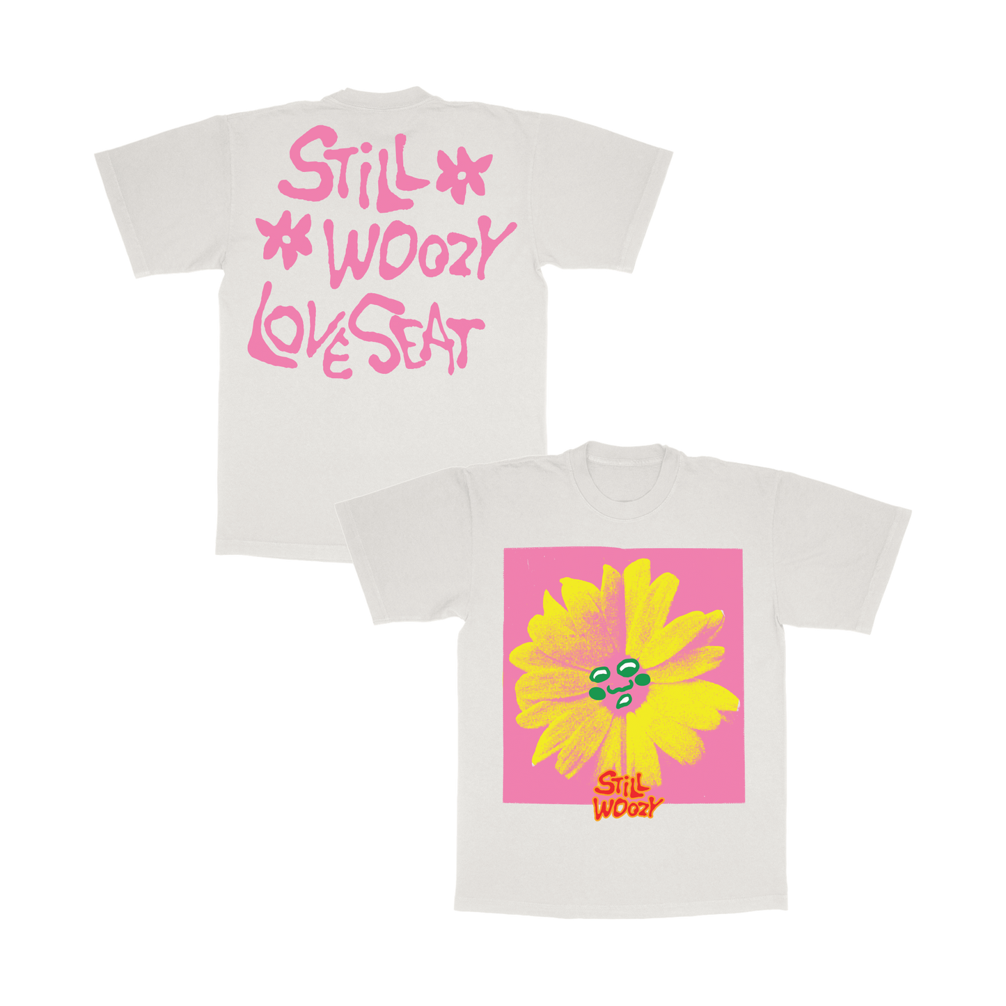 Flower Face Off White T Shirt